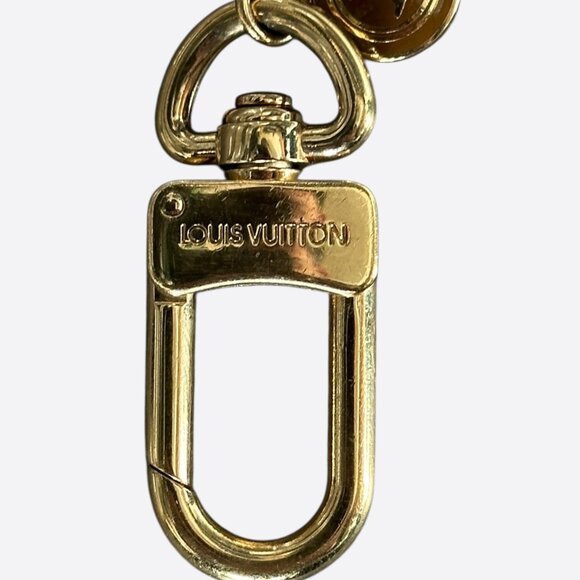 Louis Vuitton Gold & Brown Pestilles Key Chain Bag Charm - Picture 3 of 3